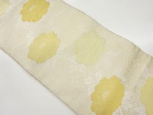 牡丹に亀甲・花菱模様織出し名古屋帯